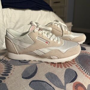 Reebok Women's Cream and White Sneakers